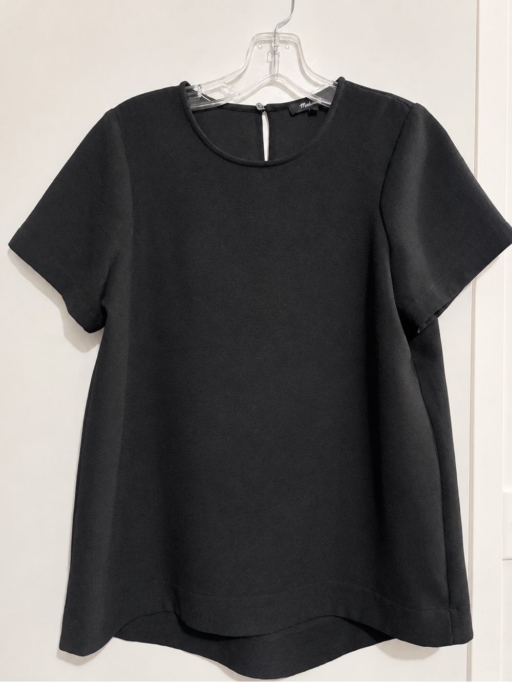Madewell Black Short-Sleeve Crewneck Top